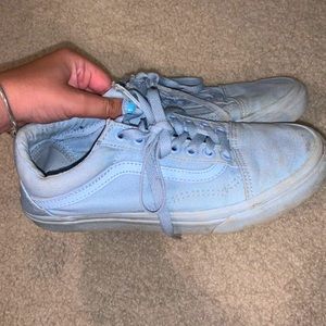 Light blue old skool vans